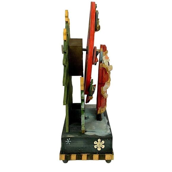 Santa Christmas Ferris Wheel Music Box Working Jingle Bells Holiday Decoration - Picture 6 of 7